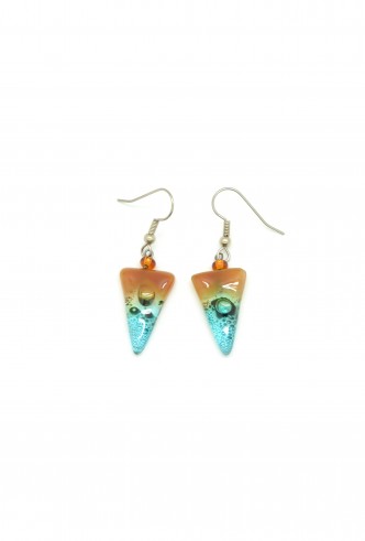 Pointed Triangle Glass Earrings